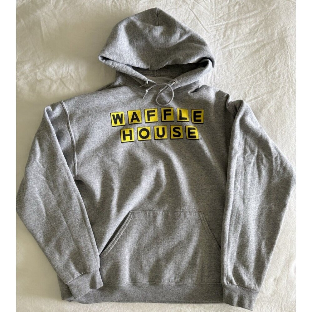 Waffle House Hoodie Mens EXTRA LARTGE Gray American Roadtrip Restaurant Dining
